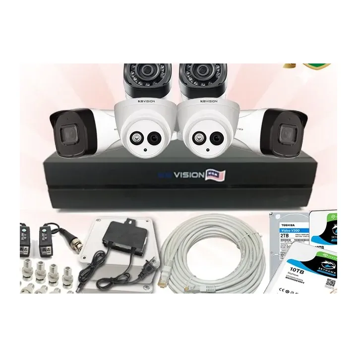 Trọn bộ 6 Camera 2.0 MP Kbvision giá rẻ