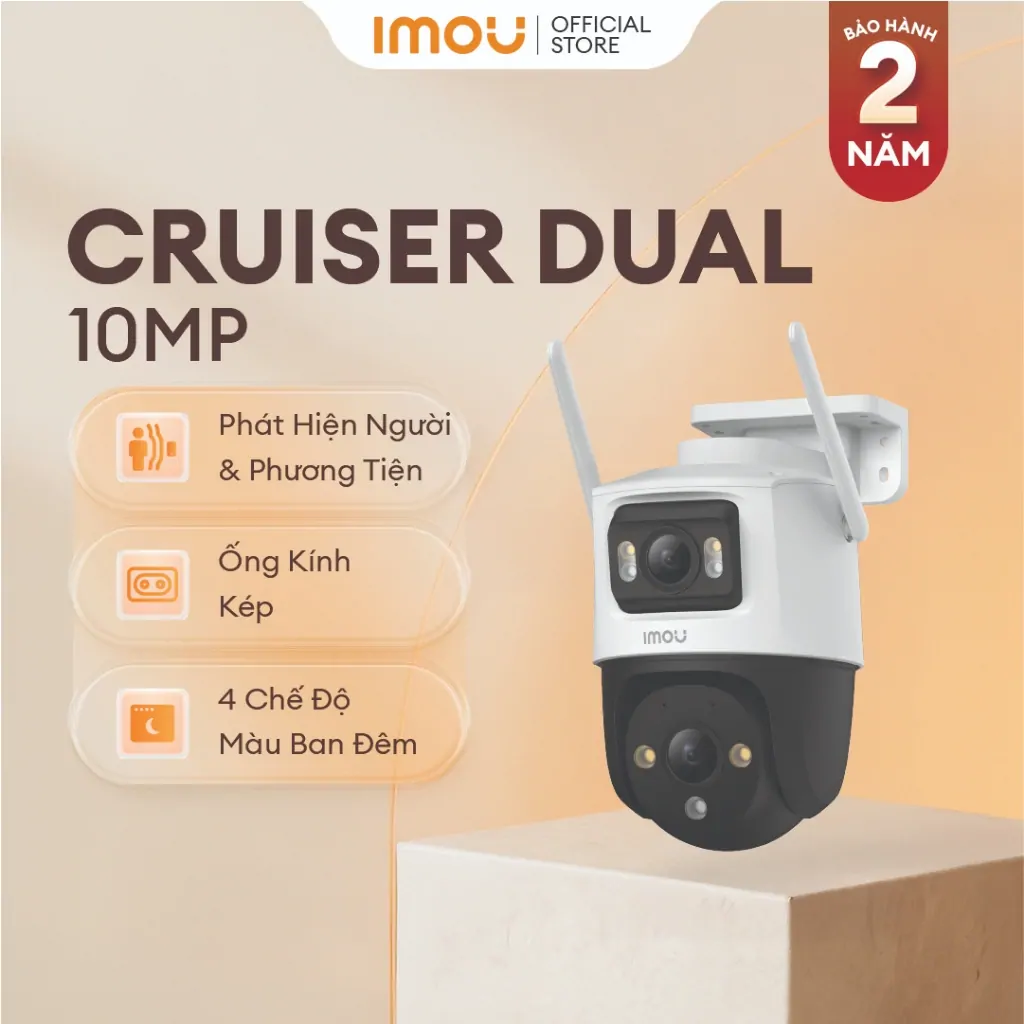 Camera 2 Mắt Ngoài Trời Imou Cruiser Dual 10MP IPC-S7XP-10M0WED